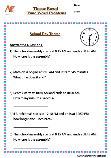 Time Word Problems