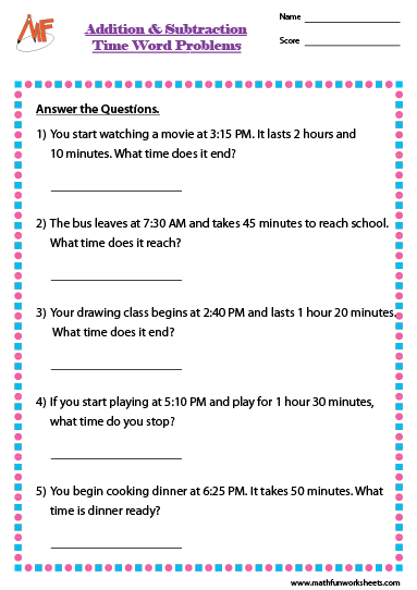 Time Word Problems