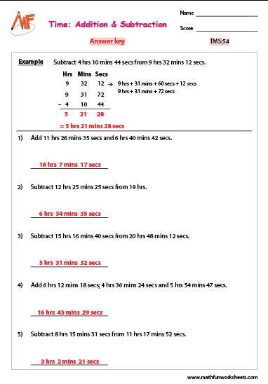 Time Word Problems