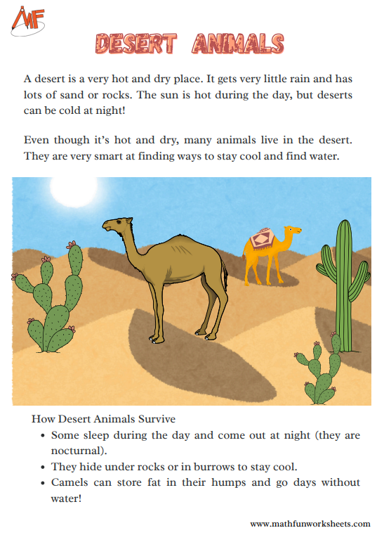Animal Habitats Worksheets