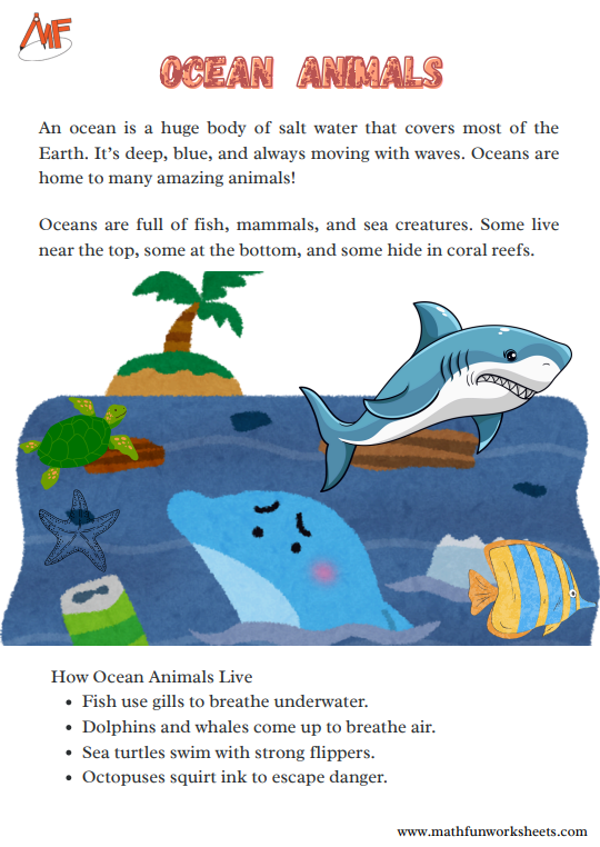Animal Habitats Worksheets