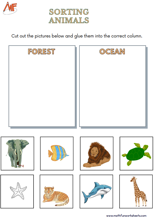 Animal Habitats Worksheets