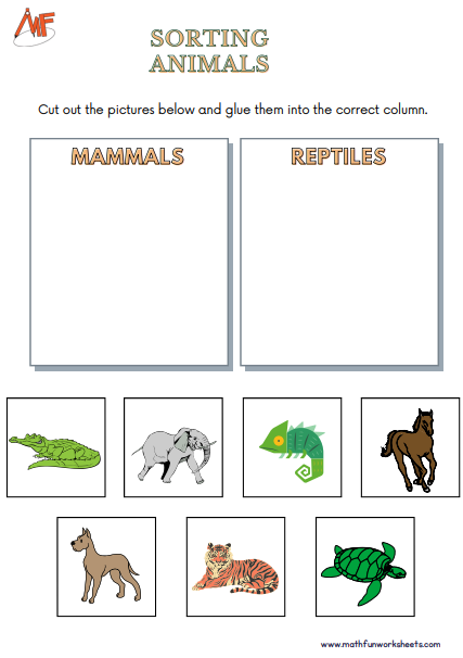 Classifying Animals Worksheets