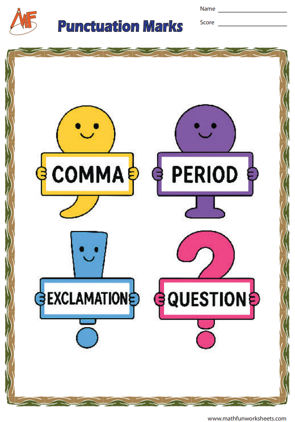 Punctuation Marks Worksheets