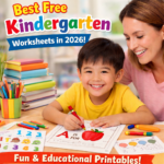 free kindergarten worksheets for kids learning alphabets and numbers