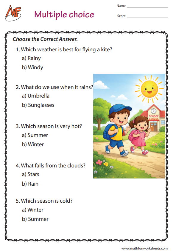 Weather and Seasons Worksheets