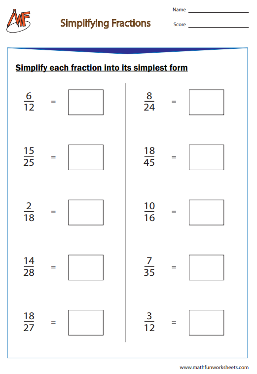 Simplifying Fractions
