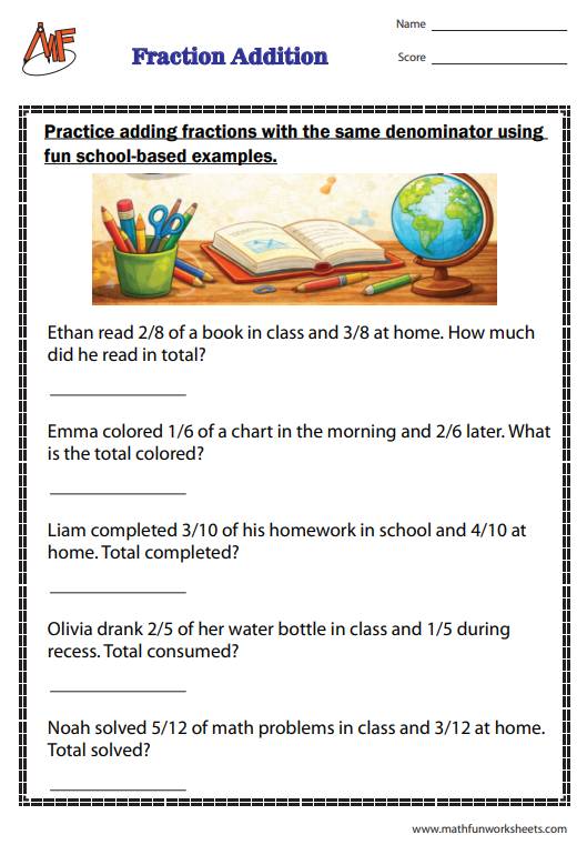 Fractions Word Problems