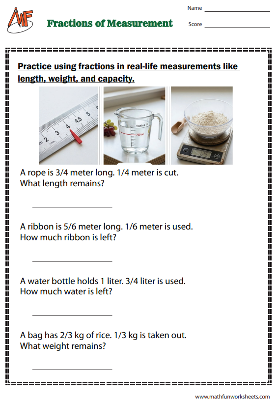 Fractions in Measurement