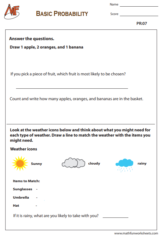 Probability Worksheets