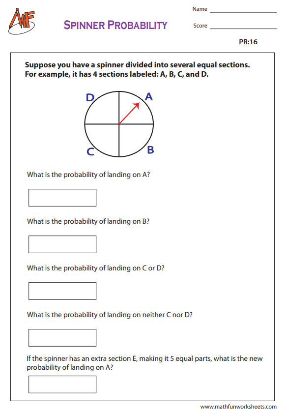 Probability Worksheets