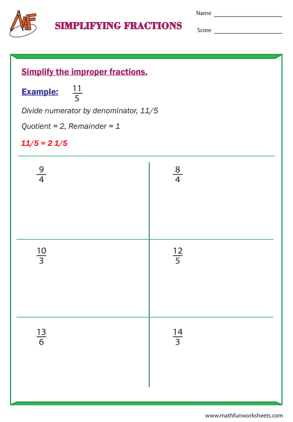 Simplifying Fractions