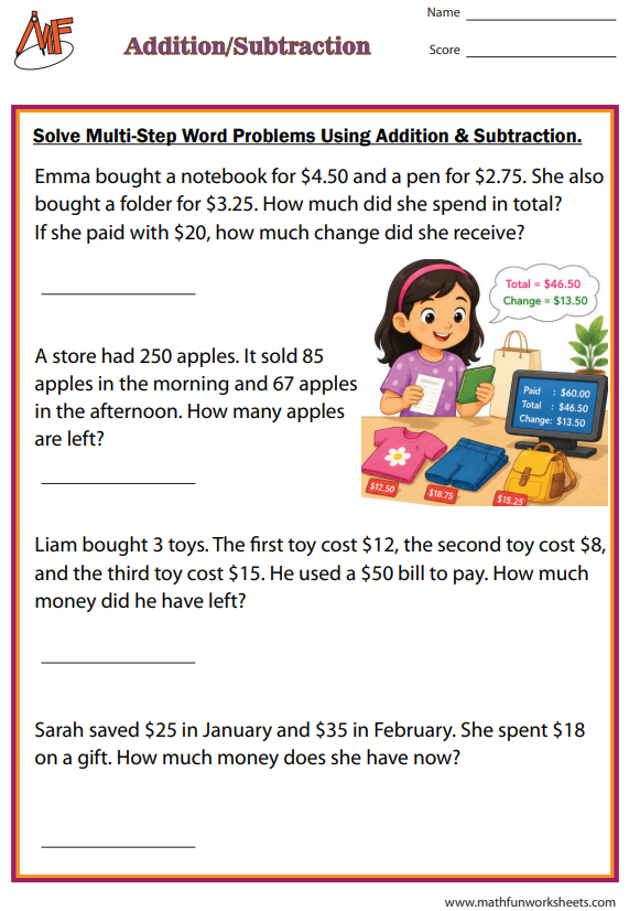 Multi-Step Word Problems