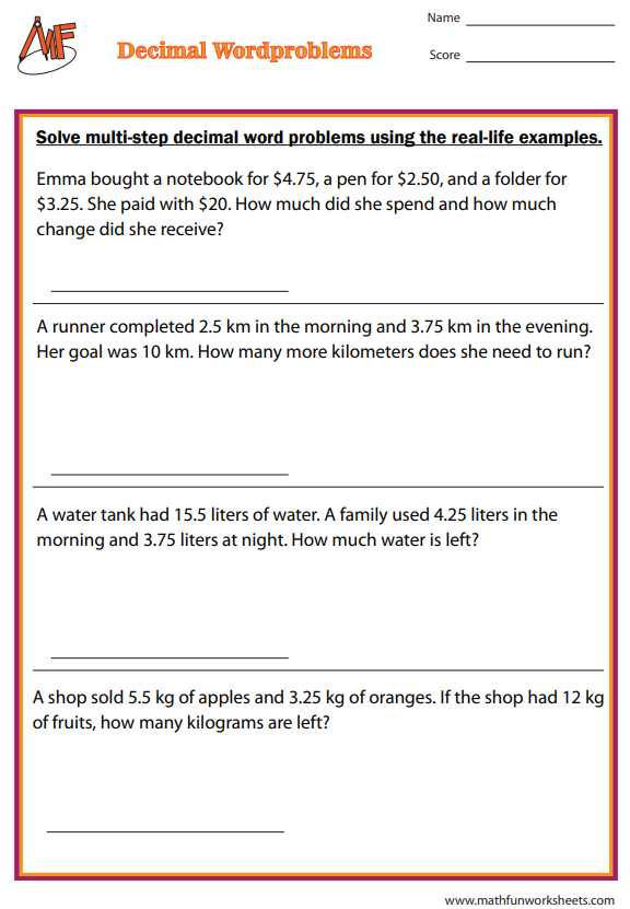Multi-Step Word Problems
