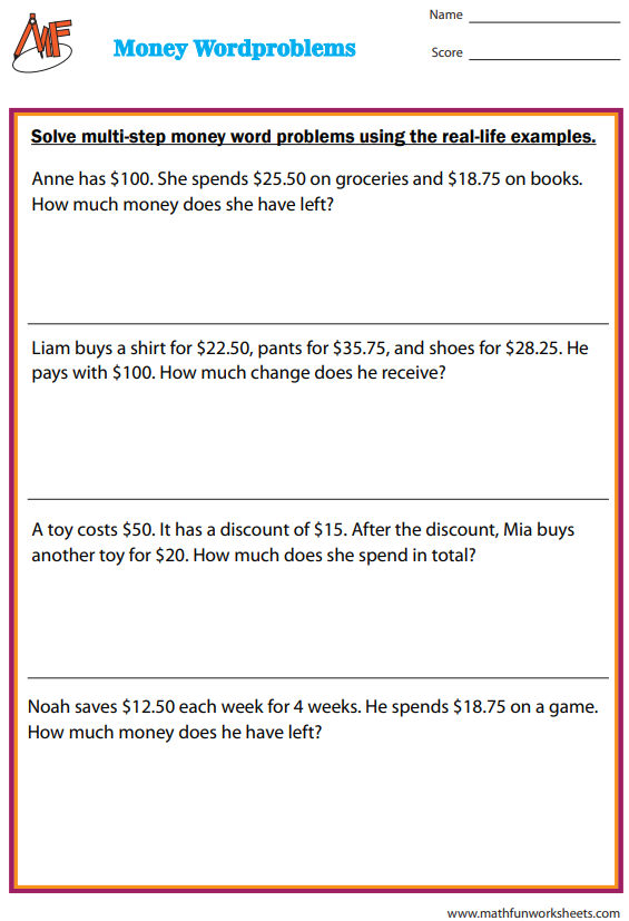 Multi-Step Word Problems