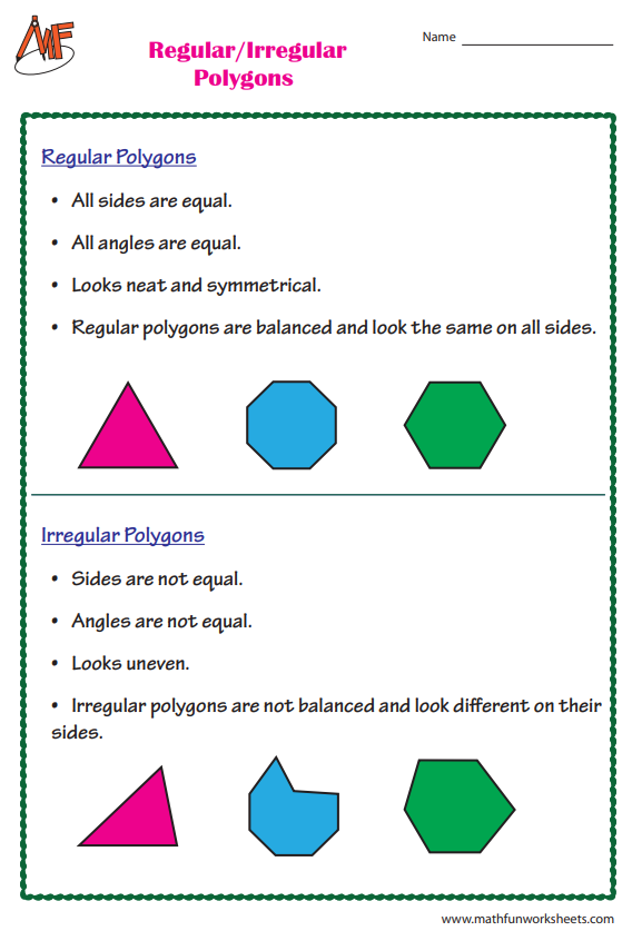 Regular/Irregular Polygon Chart