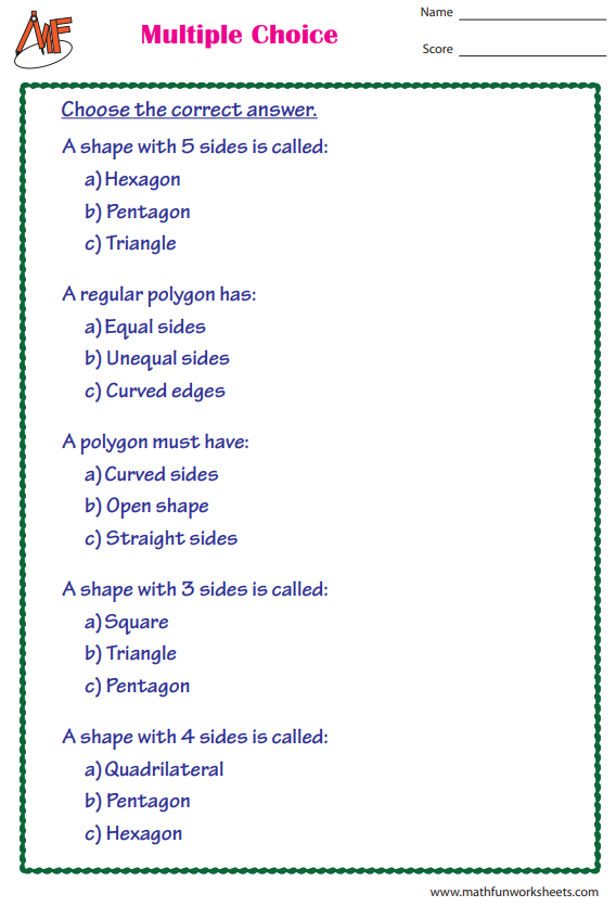 Multiple Choice Questions