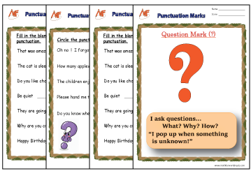 Punctuation Worksheets