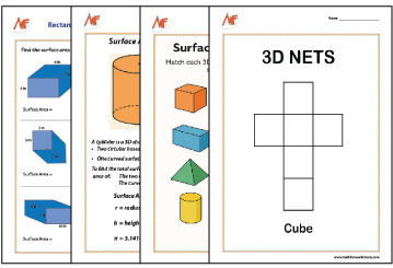 Surface Area Worksheets