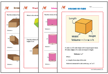 Volume Worksheets
