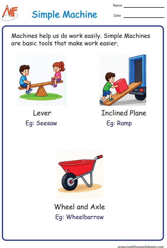 Simple Machines Worksheets
