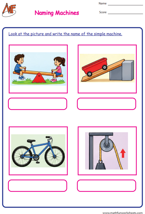 Simple Machines Worksheets