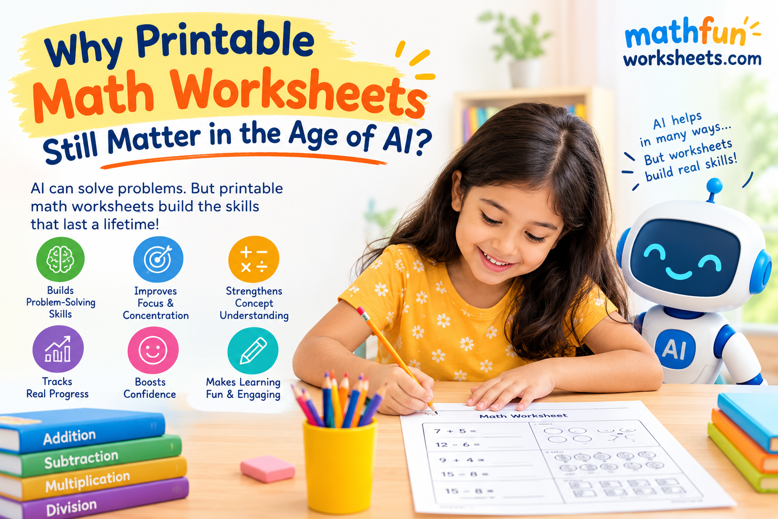 Math worksheets in the age of AI
