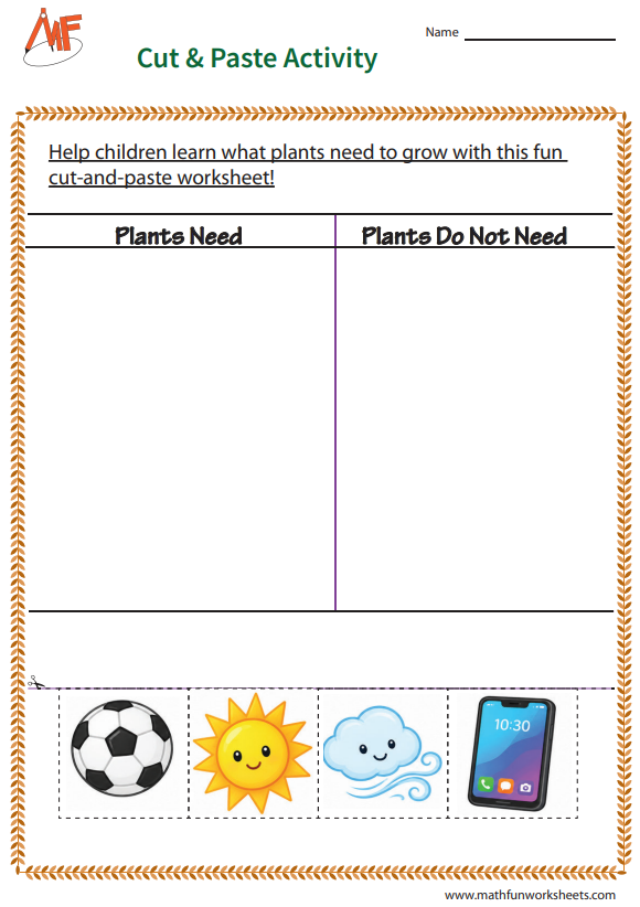Plant Needs Worksheets