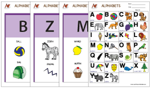 Alphabet Charts for Kindergarten