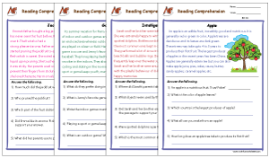 Reading Comprehension worksheets