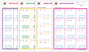 Multiplying and dividing fractions