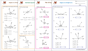 Pair of Angles worksheets