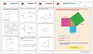Pythagorean Theorem Worksheets