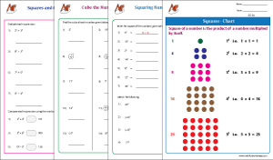 squares and cubes worksheet
