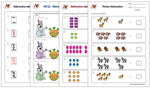 Picture Subtraction Math Worksheets
