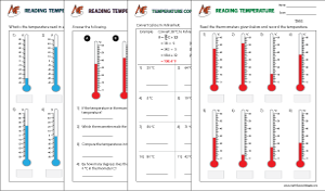 Temperature Worksheets